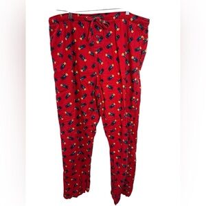 Men's Polo Ralph Lauren Bear Flannel PJ Pajama Pants Red Navy Sz XL